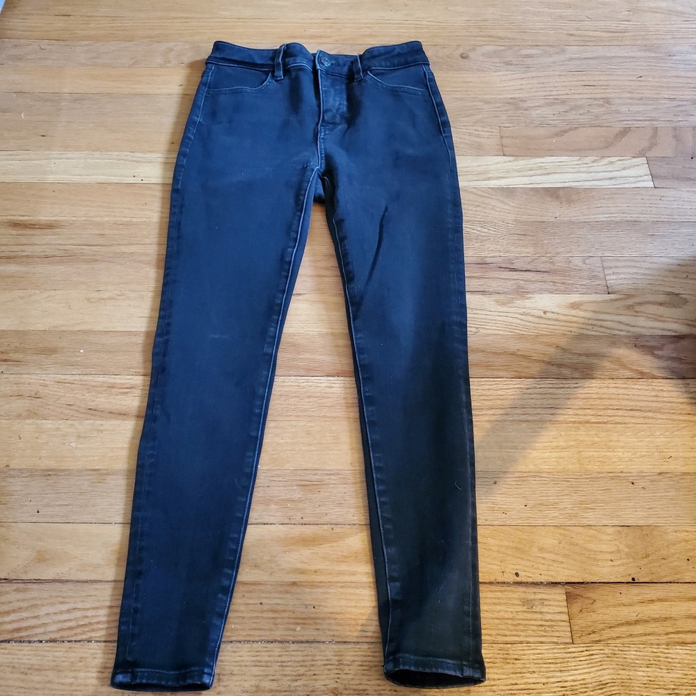 American Eagle High Rise Jegging Dream Stretch Black Skinny Jeans Size 0 Short